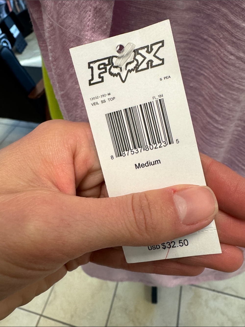 Women’s FOX Racing Light Purple High-Low Tee - Picture 3 of 3